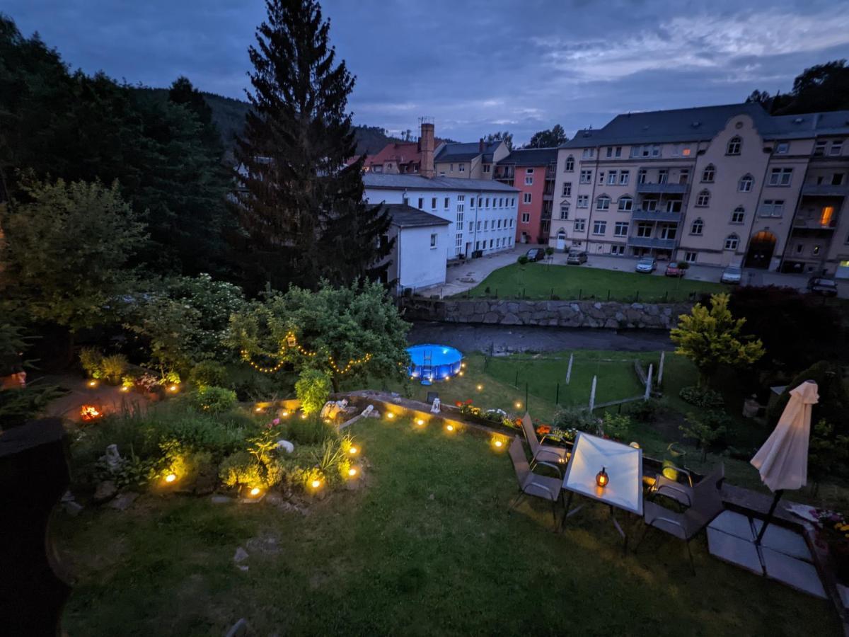 Urlaubstraum Mit Pool, Terrasse & Fluss Im Garten - Ut Apartment Sebnitz Bagian luar foto