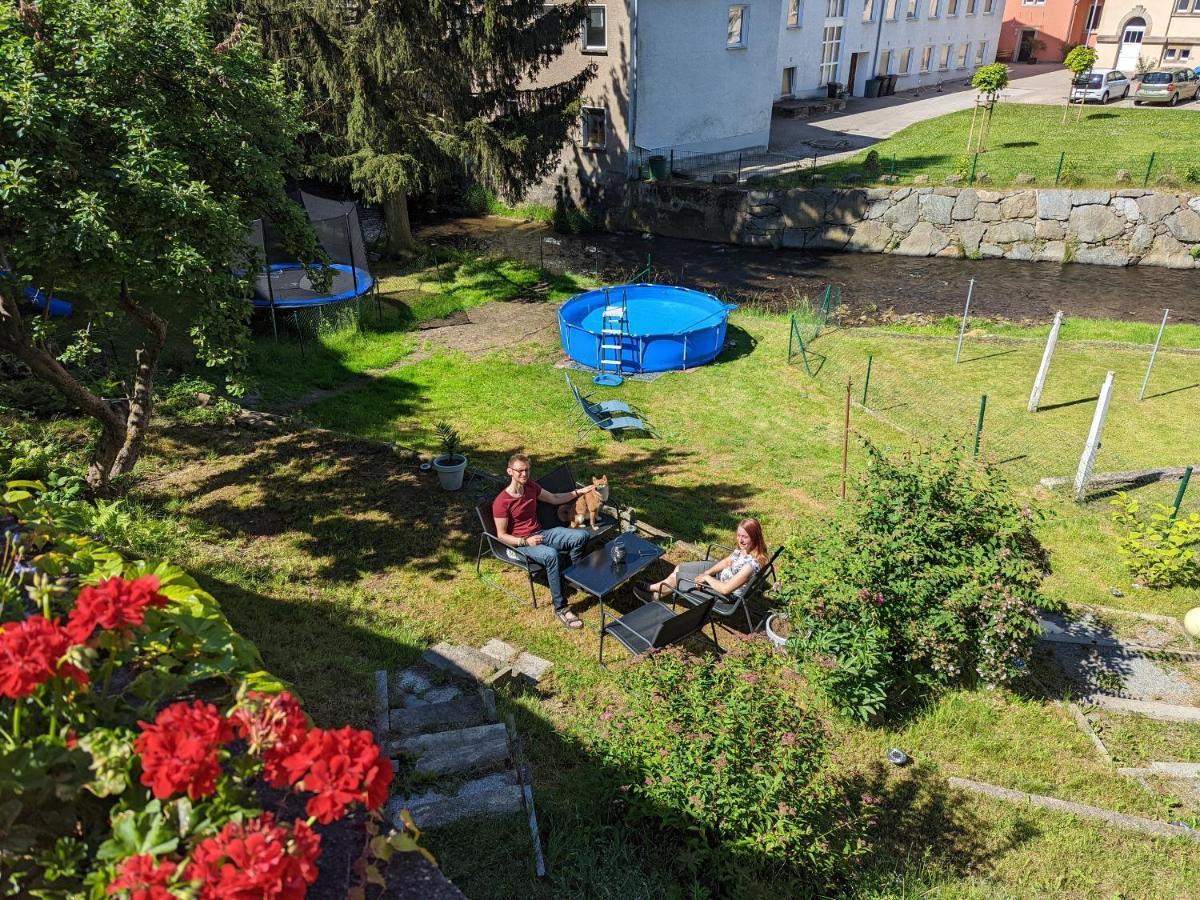 Urlaubstraum Mit Pool, Terrasse & Fluss Im Garten - Ut Apartment Sebnitz Bagian luar foto